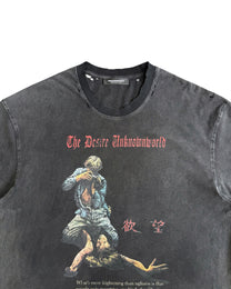 The Desire Distressed Graphic T-Shirt worn on model, image 04