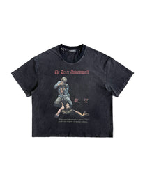 The Desire Distressed Graphic T-Shirt, Black product view on white background