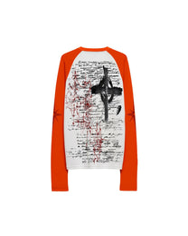 Gothic Portrait Raglan Long-Sleeve T-Shirt worn on model, image 03