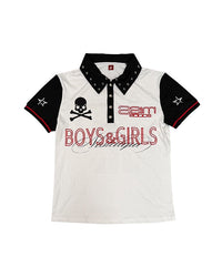 DETW | Contrast Skull Graphic Studded Polo