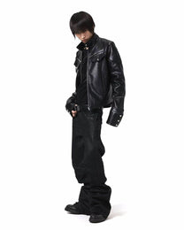 Asymmetric Pocket Cropped Zip Jacket worn on model, image 04
