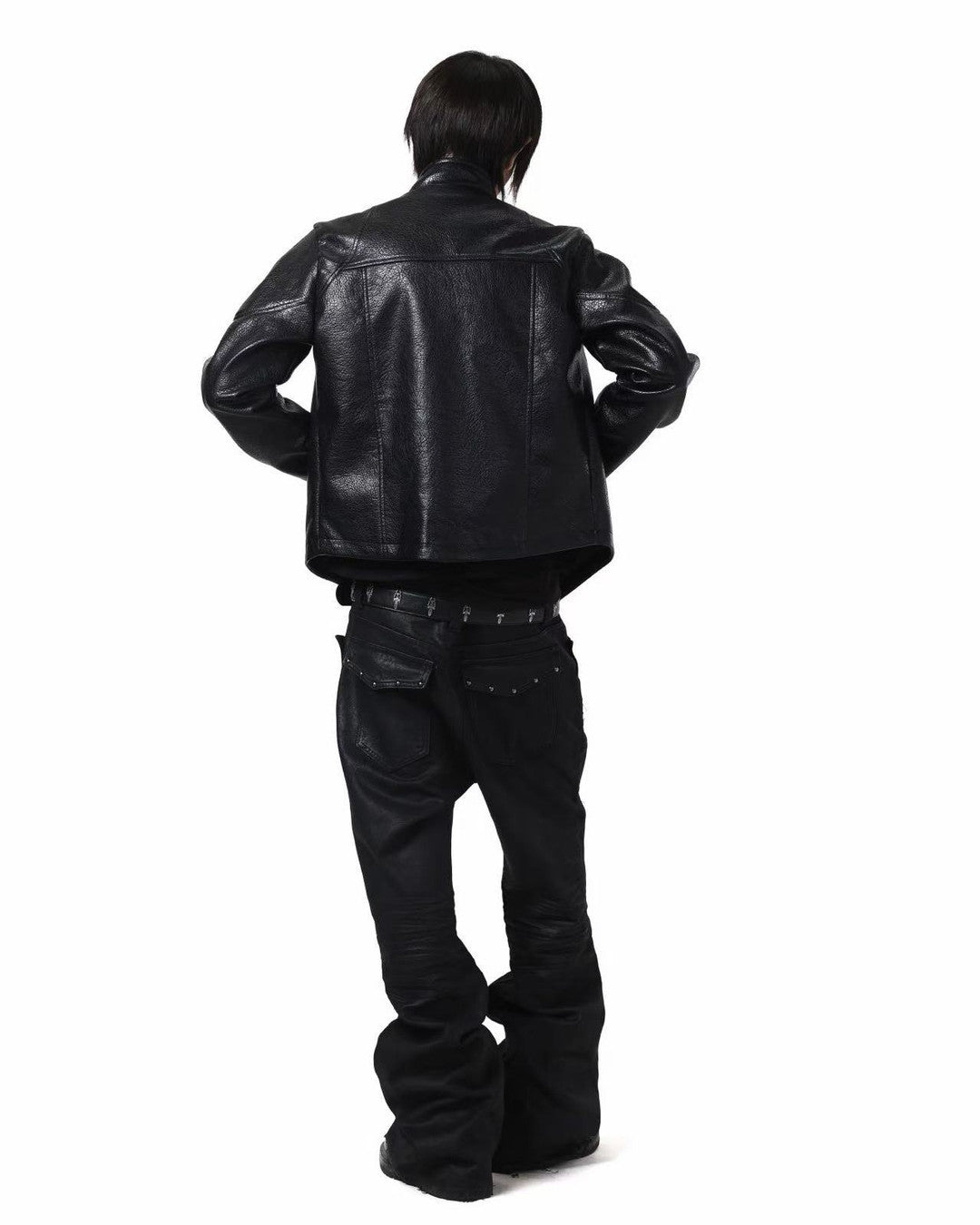 Asymmetric Pocket Cropped Zip Jacket worn on model, image 05