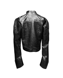 Asymmetric Pocket Cropped Zip Jacket worn on model, image 07