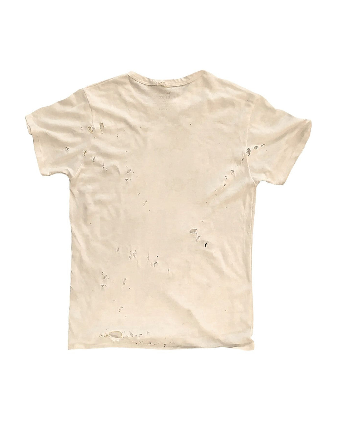 Distressed Abstract Figure Graphic T-Shirt worn on model, image 01