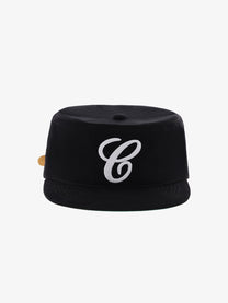6CRAYON EMBROIDERED FLAT TOP CAP; Black; overall product view