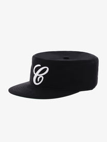 6CRAYON EMBROIDERED FLAT TOP CAP; Black; front product view