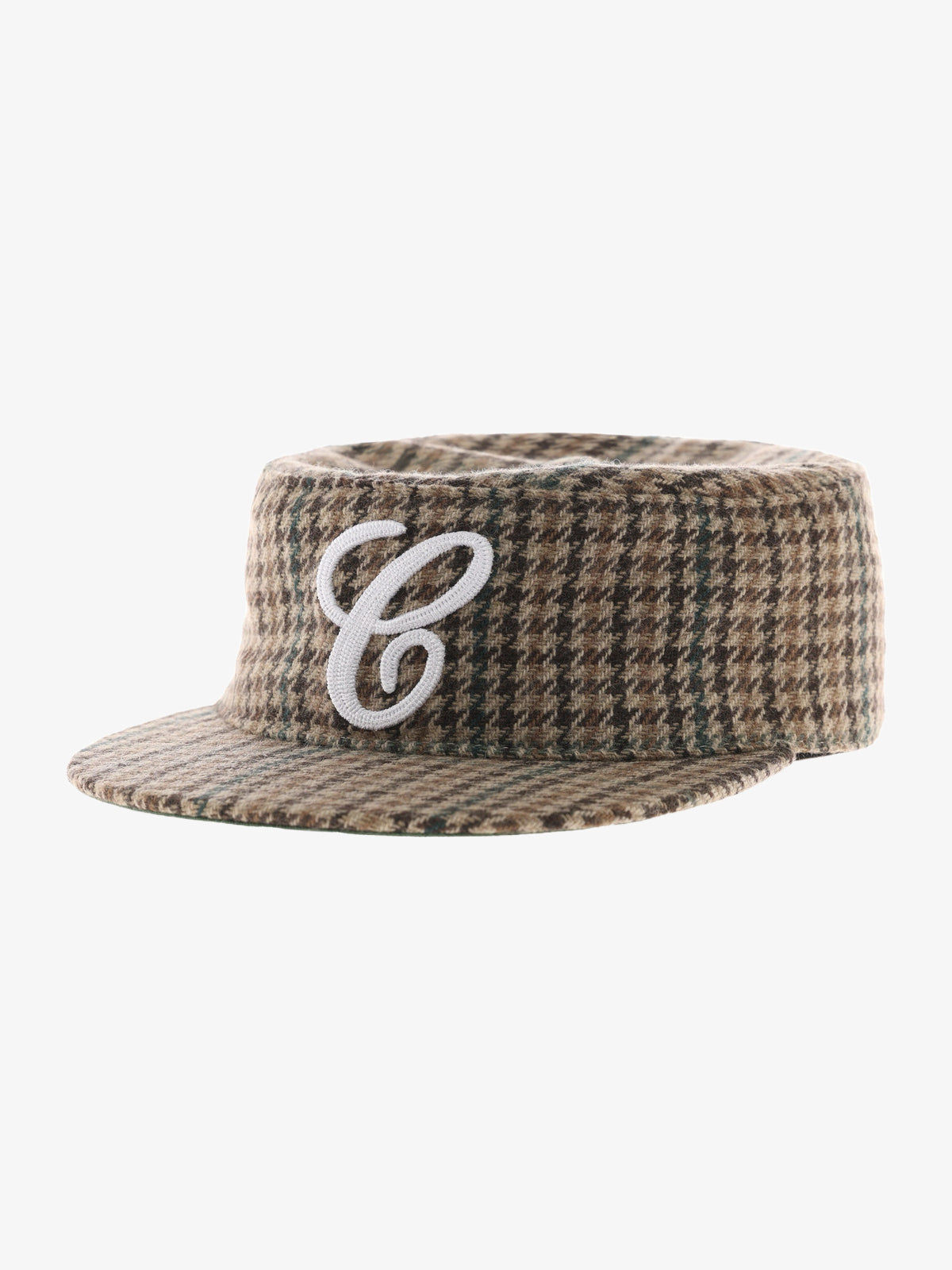 6CRAYON EMBROIDERED FLAT TOP CAP; Khaki; front product view