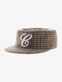 6CRAYON EMBROIDERED FLAT TOP CAP; Khaki; front product view
