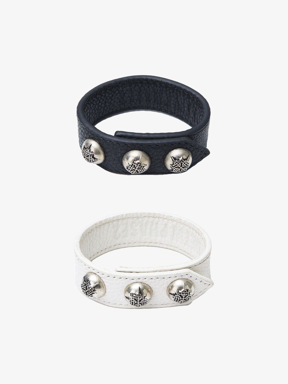 DETW METAL STUD CUFF BRACELET; Black, White; group product view