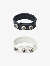 DETW METAL STUD CUFF BRACELET; Black, White; group product view