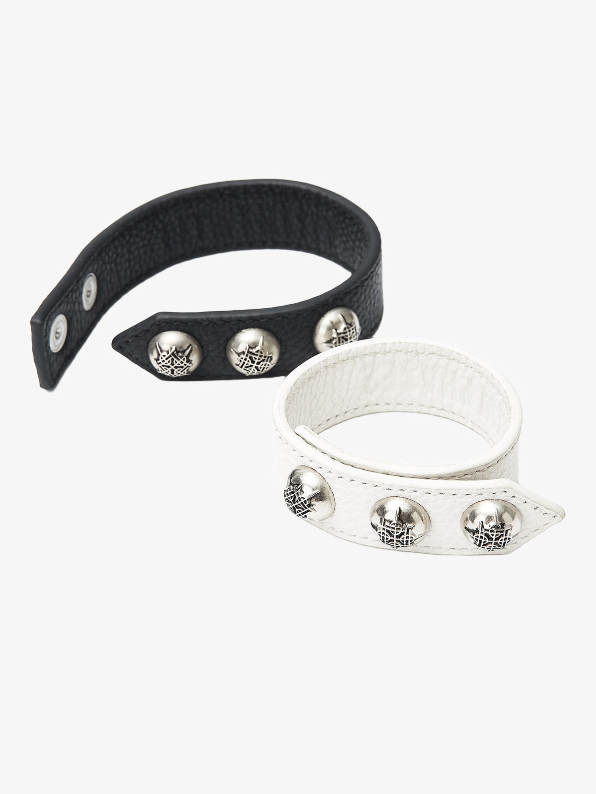 DETW METAL STUD CUFF BRACELET; Black, White; group product view