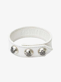 DETW METAL STUD CUFF BRACELET; White; front product view