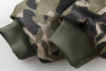 BLACK ENERGY FLORAL CAMO FUR HOOD JACKET; Camo; garment construction detail