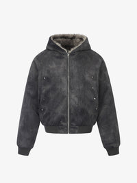 BLACK ENERGY | WASHED FUR HOOD JACKET
