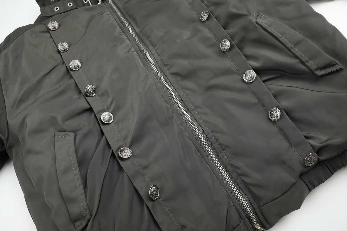 BLACK ENERGY DOUBLE ROW BUTTON JACKET; Gray; design detail