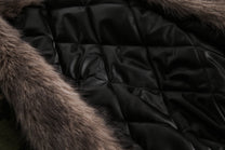 BLACK ENERGY CAMO FUR HOOD JACKET; Camo; fabric detail