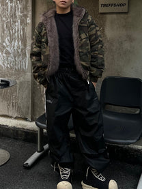 BLACK ENERGY CAMO FUR HOOD JACKET; Camo; model view