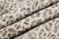 BLACK ENERGY LEOPARD PRINT FUR HOOD JACKET; Beige; design detail