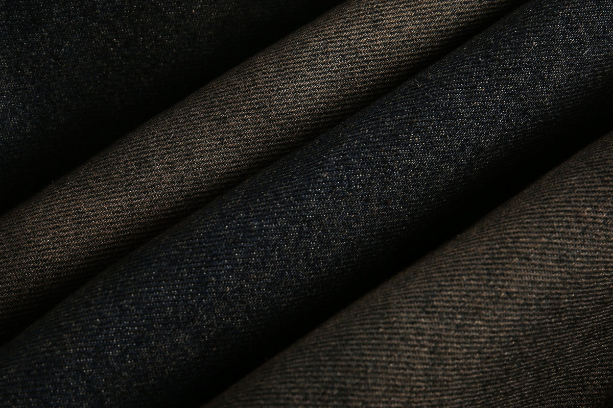 BLACK ENERGY WASHED FUR TRIM JACKET; Black; fabric detail
