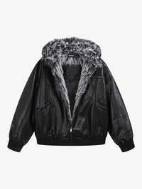 SMK MADE | FUR TRIM HOODED JACKET