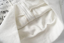 MERSHIER ALL OVER TEXT PRINT HOODIE; White; fabric detail