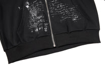 OREETA 565 CREST ZIP UP HOODIE; Black; design detail