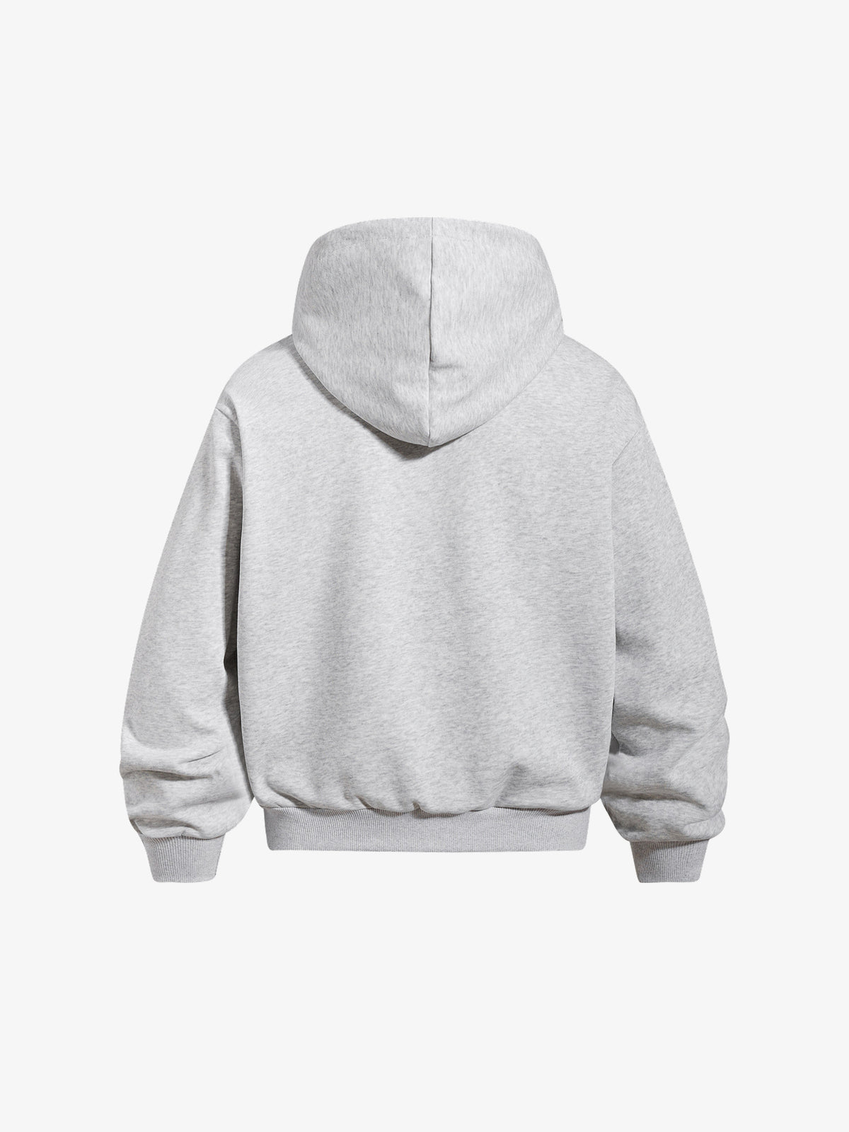 OREETA 565 CREST ZIP UP HOODIE; Heather Gray; back view