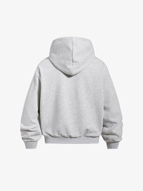 OREETA 565 CREST ZIP UP HOODIE; Heather Gray; back view