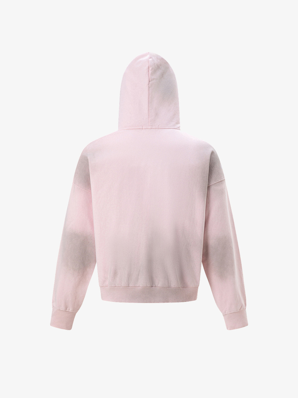 TRYTHM CLUB NUMBER 10 ZIP UP HOODIE; Pink; back view