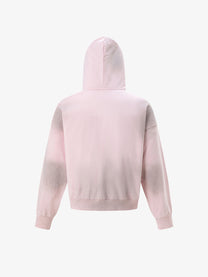TRYTHM CLUB NUMBER 10 ZIP UP HOODIE; Pink; back view