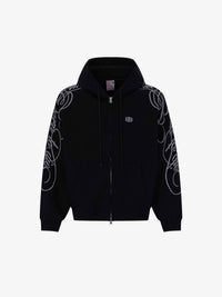 UNUSUAL ORIGINAL | ORNAMENTAL EMBROIDERY ZIP UP HOODIE