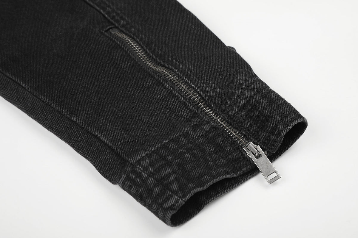 11KN DOUBLE ROW BUTTON JACKET; Black; garment construction detail