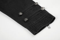 11KN DOUBLE ROW BUTTON JACKET; Black; design detail