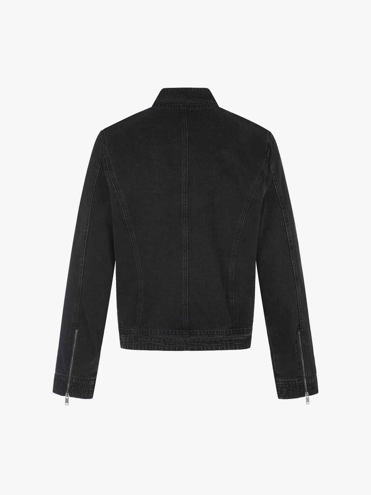 11KN DOUBLE ROW BUTTON JACKET; Black; back view