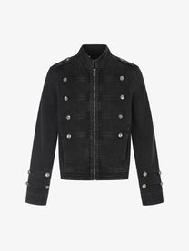 11KN DOUBLE ROW BUTTON JACKET; Black; front view