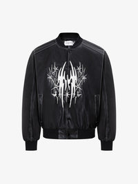 EASY BUILDING | FLAME EMBROIDERED BOMBER JACKET