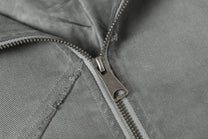 EXTREME CAUSE PANEL SEAM ZIP JACKET; Gray; design detail