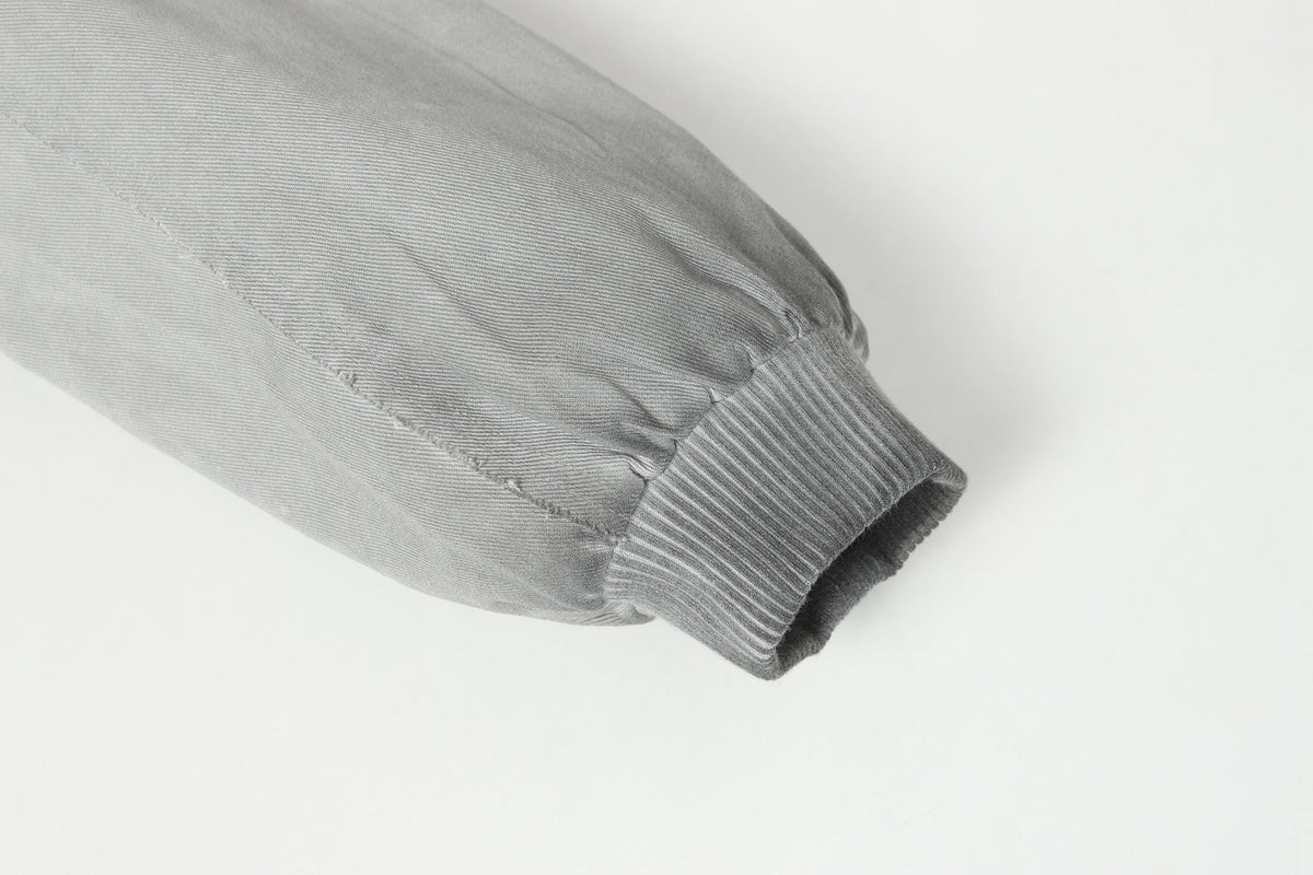 EXTREME CAUSE PANEL SEAM ZIP JACKET; Gray; garment construction detail
