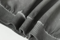 EXTREME CAUSE PANEL SEAM ZIP JACKET; Gray; garment construction detail