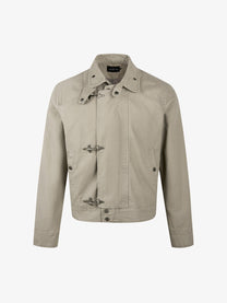 MADE EXTREME TOGGLE CLASP WORK JACKET; Beige; front view