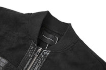 MADE EXTREME CONTRAST CHEST PANEL JACKET; Black; garment construction detail