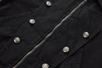 MADE EXTREME DOUBLE ROW BUTTON JACKET; Black; design detail