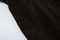 MCCNN CLASP POINT COLLAR JACKET; Brown; garment construction detail