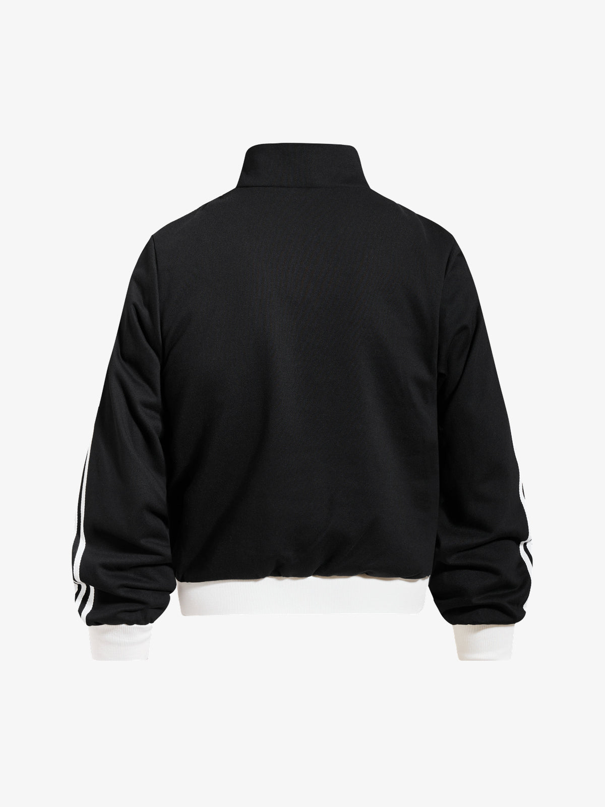 SKATE PARK STAR EMBROIDERED TRACK JACKET; Black; back view