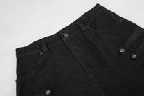 BLACK ENERGY MULTI POCKET UTILITY JEANS; Black; garment construction detail