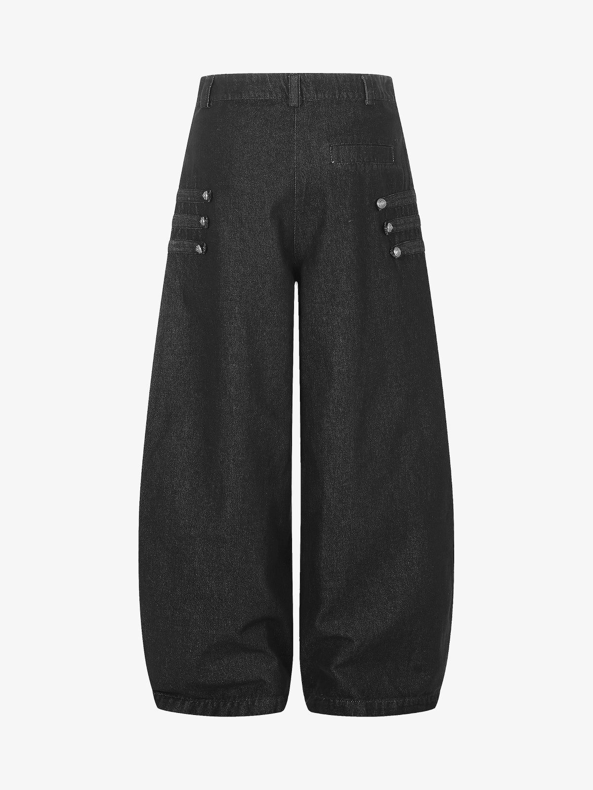 BLACK ENERGY MULTI POCKET UTILITY JEANS; Black; back view
