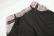 BLACK ENERGY STUDDED THORN PRINT JEANS; Black; garment construction detail