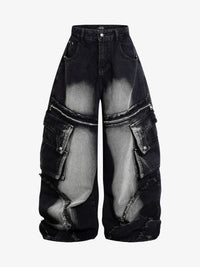 BOSOZO | OVERSIZED CARGO POCKET JEANS