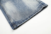 DC SPOTTED ACCENT WIDE LEG JEANS; Washed Blue; garment construction detail
