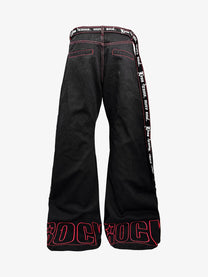 DETW GRAPHIC PATCH POCKET JEANS; Black; back view